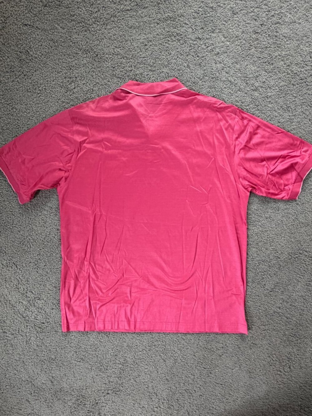 Bobby Jones Collection Westhill Solid Mercerized Cotton Polo Pink Fuschia Sz. L - Picture 5 of 8